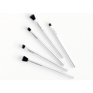 NEW F.A.R.A.H 5 Piece Silver Eye Perfection Set of Vegan Brushes